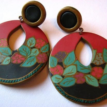 Aros Colgantes Porcelana en Frío – Marianerías by Marian