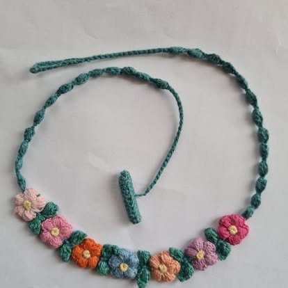 Choker Crochet y Flores – Marianerías by Marian