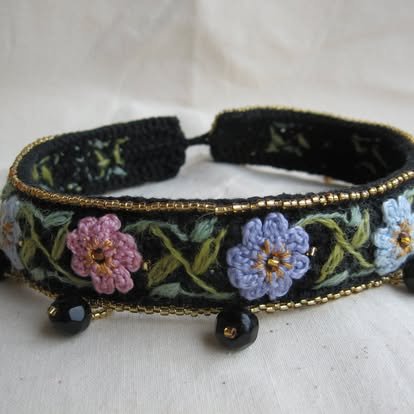 Choker Flores Negro – Marianerías by Marian